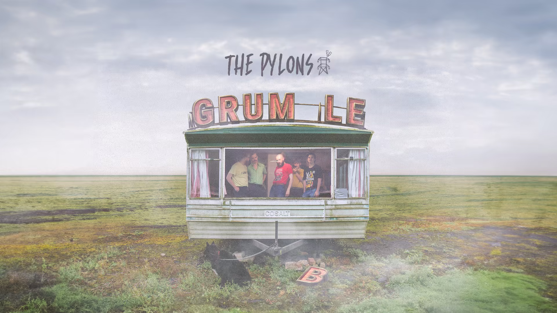 Campaign artwork for The Pylons' Grumble, music industry graphic design by Toby Johnson