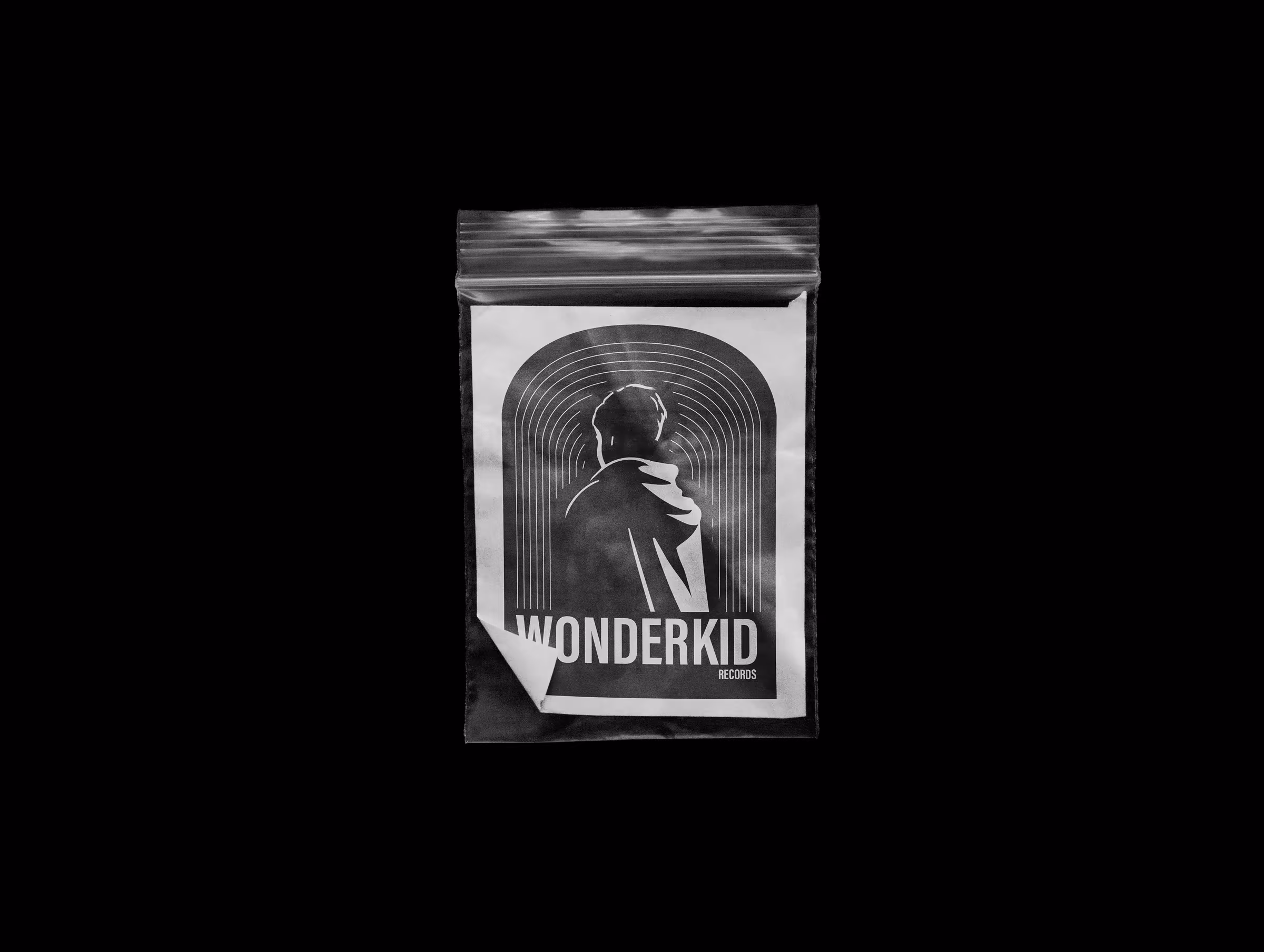 Wonderkid limited edition packaging rendered in-bag, product graphic design by Toby Johnson