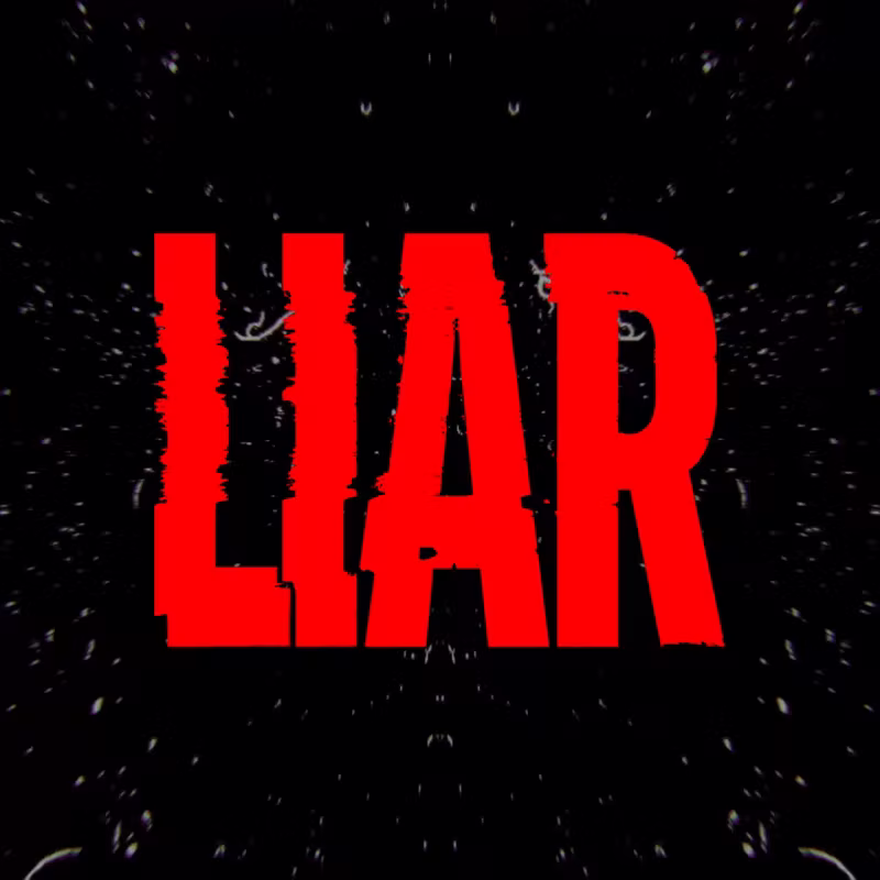 Liar Liar lyric video for Common Request with terminal print-out aesthetic, motion graphics by Toby Johnson